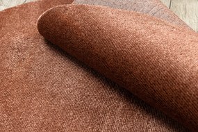 Okrúhly koberec SOFTY Jednofarebný, terakota