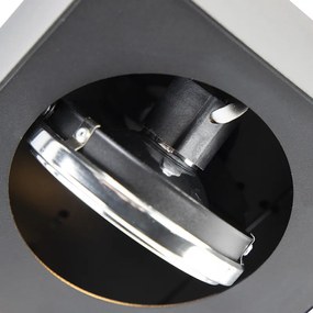 Dizajnové bodové svetlo čierne štvorcové 4-svetlo - Kaya