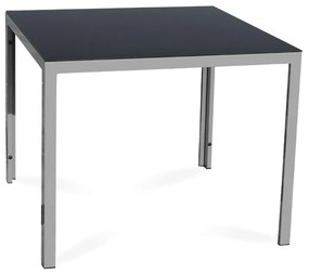 Záhradný stôl Fargo 2, štvorcový, čierna / sivá