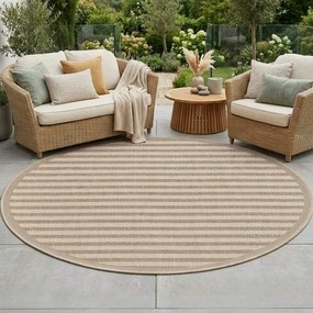 Dekorstudio Okrúhly terasový koberec OUTDOOR 102 hnedý Priemer koberca: 160cm
