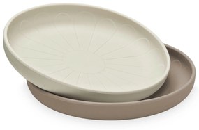 Cam Cam ApS Silikonový tanier Earth Mix – set 2 ks