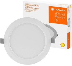 Zapustený 18W 3000K DOWNLIGHT Slim LED panel DN210 LEDVANCE round