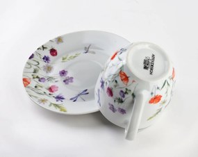 Porcelánová šálka s podšálkou Joy Dragonfly 250 ml sada 6ks
