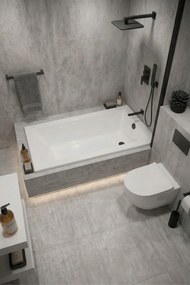 Erga Pureline-S, vaňa 1700x700x400 mm bez nožičiek, biela lesklá, ERG-V07-PURELINE-S-170x070-WH