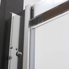 Otváracie jednokrídlové sprchové dvere OBDO1 s pevnou stenou OBB 80 cm 80 cm