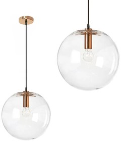 Toolight - Závesné sklenené stropné svietidlo Lassi 30 cm 1xE27, ružové zlato, OSW-00132