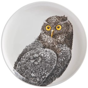 Biely porcelánový tanier Maxwell &amp; Williams Marini Ferlazzo Owl, ø 20 cm