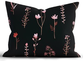 Bavlnená obliečka na vankúš Renforcé 70 × 90 cm - Vlčie maky čierne