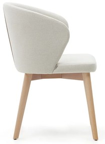 Krémovobiele čalúnené jedálenské kreslo Darice – Kave Home