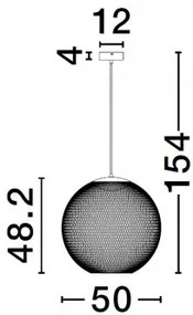 LED čierne dizajnové svietidlo Kinetic 50