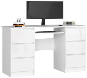 PC stolík Behati  (biela + biely lesk). Vlastná spoľahlivá doprava až k Vám domov. 1069629