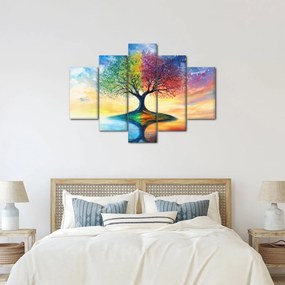 Obraz – Maľovaný strom ročných období (150x105 cm)