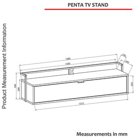 TV stolík/skrinka Pentan (dub). Vlastná spoľahlivá doprava až k Vám domov. 1108176