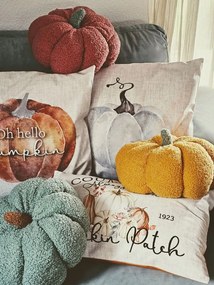 Béžovo-oranžová obliečka na vankúš s tekvicou Pumpkin Patch - 45*45 cm