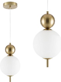 Toolight Toolight, LED závesné svietidlo, 15cm, 5W, 3000K, 1000lm, LHJ115-1CP, zlatá matná, OSW-08811