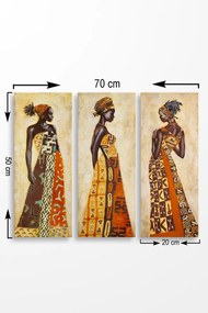 Súprava obrazov AFRICAN WOMAN 70 x 50 cm 3 kusy