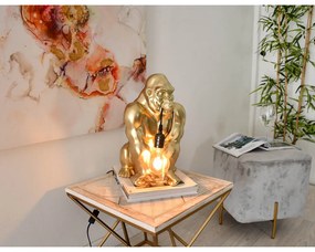 Dizajn lampa dekor zlatá GORILA