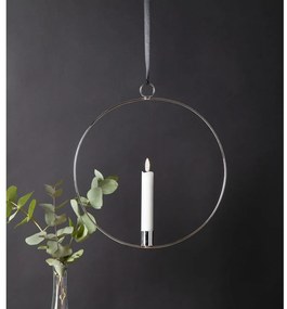 Svetelná dekorácia v striebornej farbe Flamme Ring – Star Trading