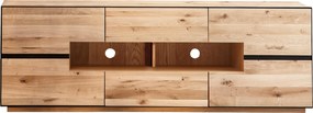 XXXLutz SKRINKA POD TV, divoký dub, antracitová, 181/62/47 cm Linea Natura - Komody - 001770000118
