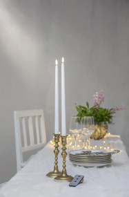 STAR TRADING LED svíčka Flamme Slim White 38 cm – set 2 ks + dálkový ovladač