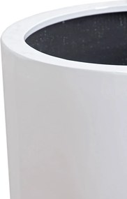 Kvetináč CITY, sklolaminát, výška 80 cm, biely lesk