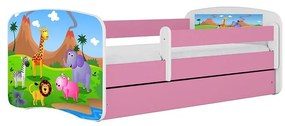 Detská Posteľ. Babydreams+Sz+M Ružová 70x140 Safari