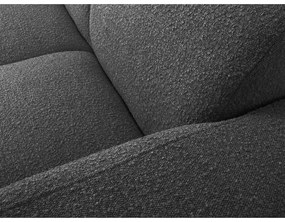 Tmavosivá rohová pohovka z textílie bouclé (pravý roh) Molino – Micadoni Home