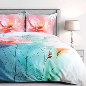 SATÉNOVÉ OBLIEČKY SATYNLOVE PREMIUM 140X200 CM, 1KS 70X80 CM KVETY