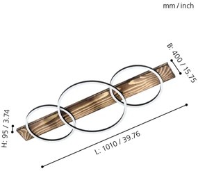 Eglo 99413 - LED Stropné svietidlo BOYAL 2xLED/12W/230V + LED/12W