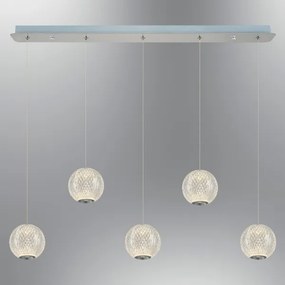 LED luster na lanku CREMONA 5xLED/5W/230V 3000K matný chróm