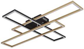 Globo 67208-40G -LED Stropné svietidlo DAKARI 40W/230V 3000K 60x80 cm čierna/zlatá