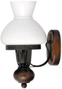 Rabalux PETRONEL nástenná lampa max. 1x60W | E27 | IP20 - tmavé drevo, čierna