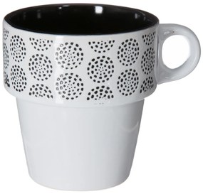 Keramický hrnček so stojanom Ethnik 260 ml sada 6ks