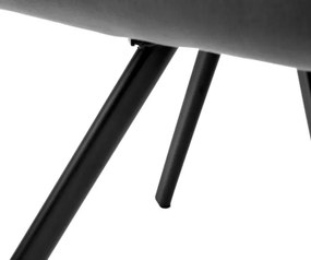 Jedálenská stolička SYDNEY zamatová, grafitová