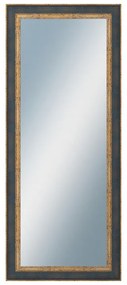 DANTIK - Zrkadlo v rámu, rozmer s rámom 50x120 cm z lišty ZVRATNÁ modrozlatá plast (3068)