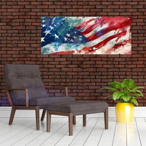Obraz - Vlajka USA (120x50 cm)