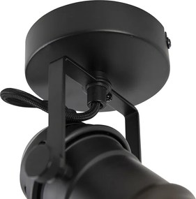 Priemyselné bodové svetlo čierne otočné a nakloniteľné bez tienidla - Movie