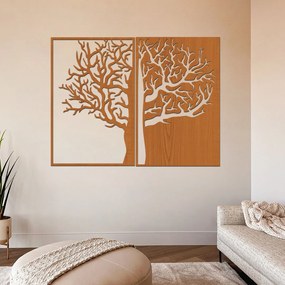 drevo zivota Drevený strom na stenu DUALITY z dvoch dielov Farebný vzor: Čerešňa, Veľkosť viacdielov: 60x45