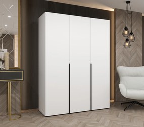 Šatníková skriňa 150 cm Alice 1 (biela + čierna). Akcia -20%. Vlastná spoľahlivá doprava až k Vám domov. 1126104