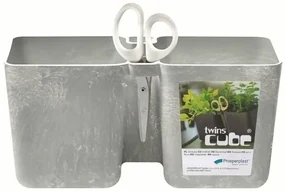 Kvetináč TWINS CUBE betón 24,4cm