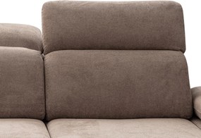 Rohová sedacia súprava Odessa, svetlo hnedá látka, pravý roh