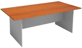 Rokovací stôl PRIMO GRAY, 2000 x 1000 mm, sivá/čerešňa