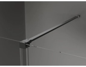 Mexen Velar, sprchový kút s posuvnými dverami 110 x 100 cm, 8mm číre sklo, brúsený grafit, 871-110-100-01-95