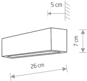 Nástenné svietidlo Nowodvorski 7601 STRAIGHT WALL XS čierna