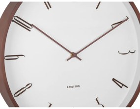 Karlsson 6014WH dizajnové nástenné hodiny biele,priemer  40 cm