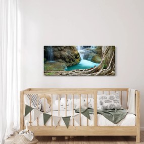 Obraz - Rieka s vodopádmi (120x50 cm)
