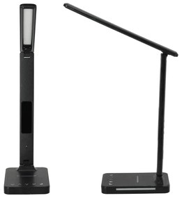 LED Stm. lampa s bezdr. nab. QI, displejom a USB portom LED/7W/230V 3000-6000K