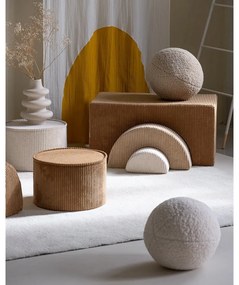 Krémový menčestrový detský puf – Wigiwama