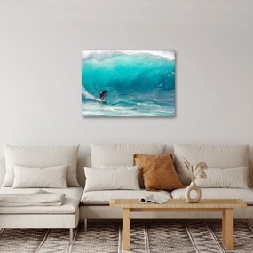 Obraz surferov vo vlnách (70x50 cm)