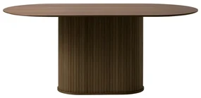 Hnedý jedálenský stôl s doskou v dubovom dekore 95x180 cm Nola – Unique Furniture
